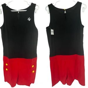 DISNEY PARKS NWT MICKEY MINNE MOUSE BLACK RED YELLOW ROMPER JUMPER